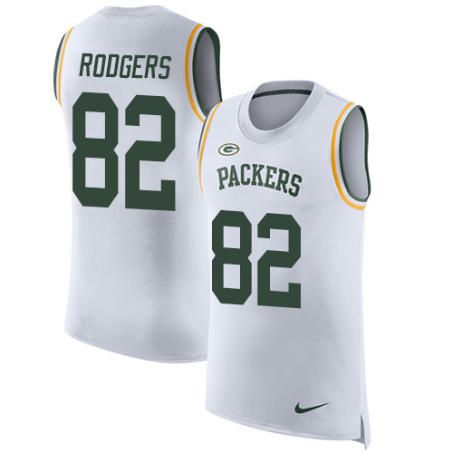 Nike Packers #82 Richard Rodgers White Men's Stitched NFL Limited Rush Tank Top Jersey - Click Image to Close